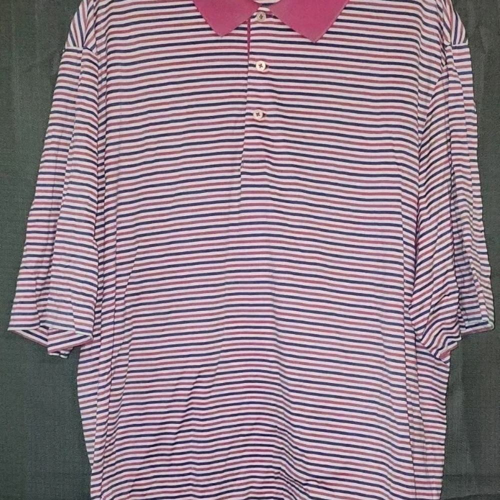 Ralph Lauren Pink and White Striped Polo Shirt